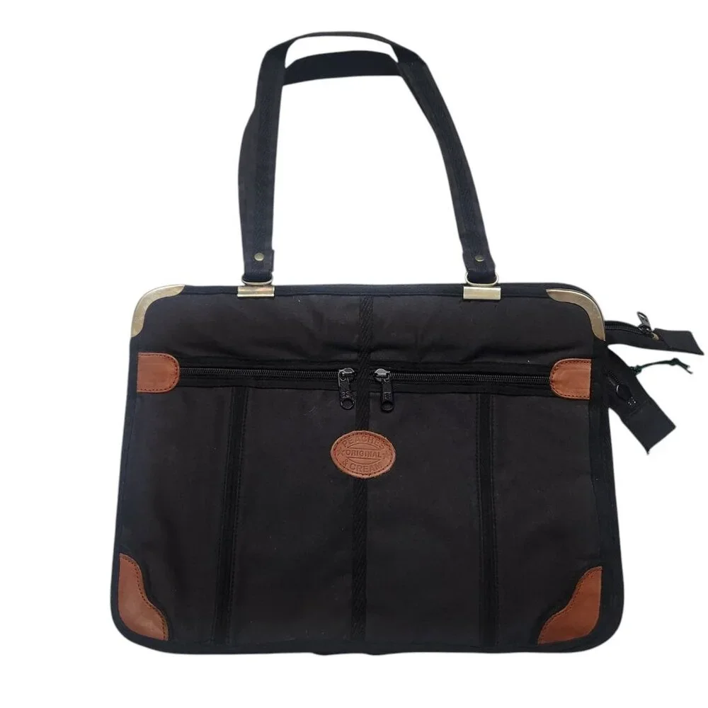Vintage Briefcase Computer Bag Travel Business Peaches and Cream 1980s